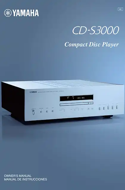 yamaha雅马哈CD-S3000 使用说明书